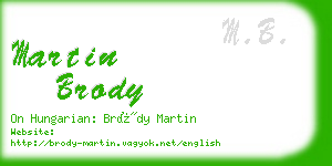 martin brody business card